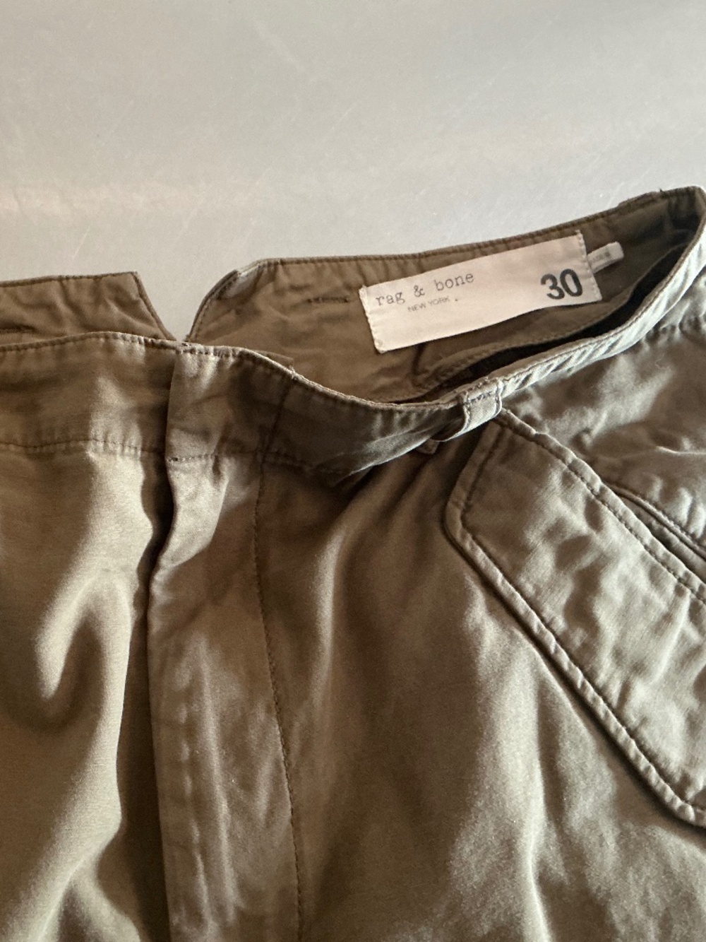 Rag & Bone Khaki Cargo Pants - Size 30